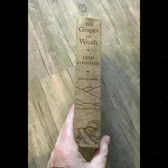 The Grapes of Wrath John Steinbeck May 1939 5th Printing Viking Press Hardcover - Picture 2 of 5